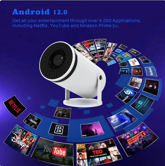 4K HD Bluetooth Mini Projector