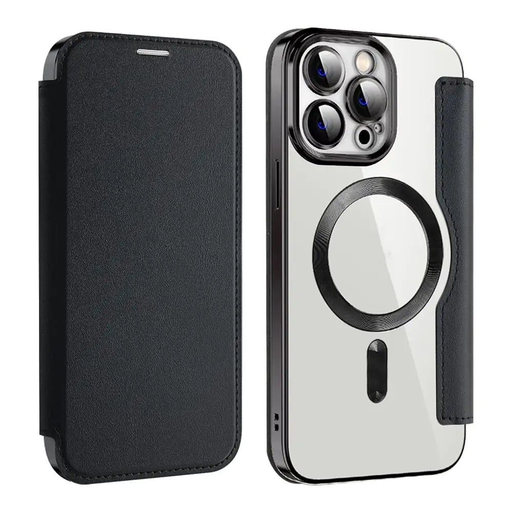 Magnetic Card Wallet Phone Case with Wireless Charger