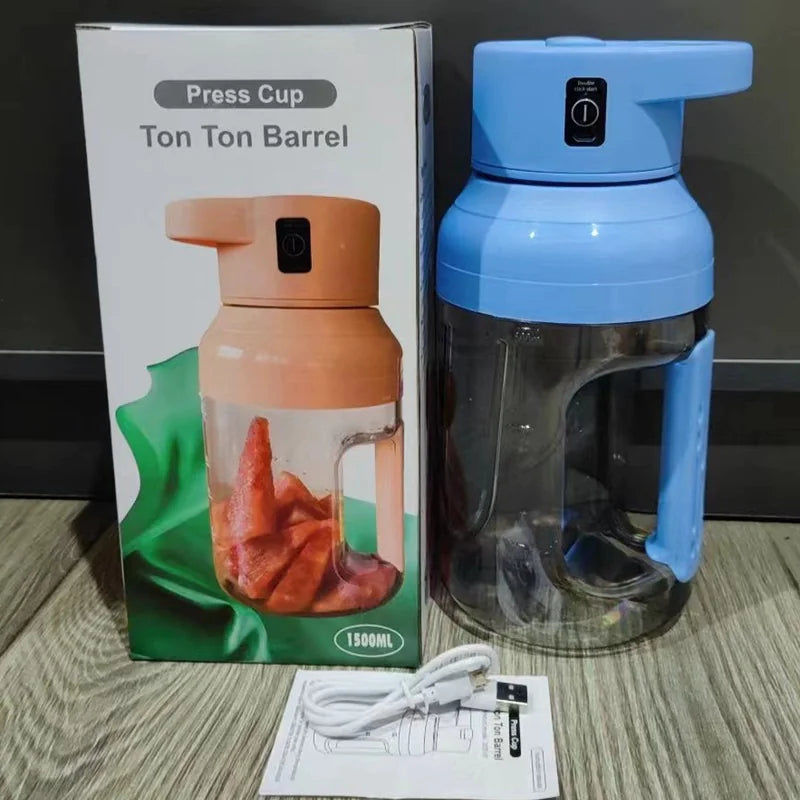 Portable Jucer Large Capacity 1500ml Juice USB Rechargeable